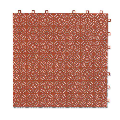Bergo Ultimate Clip-On Multisport Tile — Tennis Red · Indoor or Outdoor Sports Court