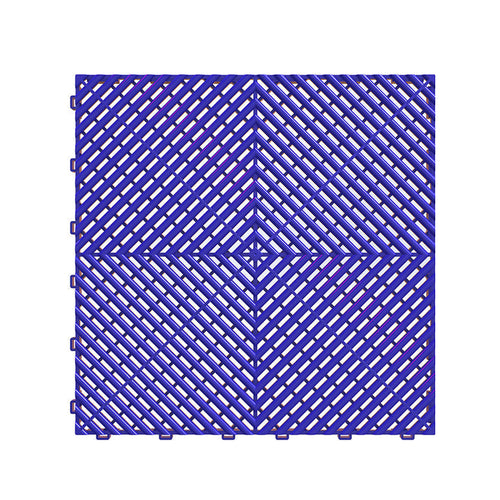 Durchbrochene Garagenplatte Mosaik AERO – blau · belüfteter Garagenboden