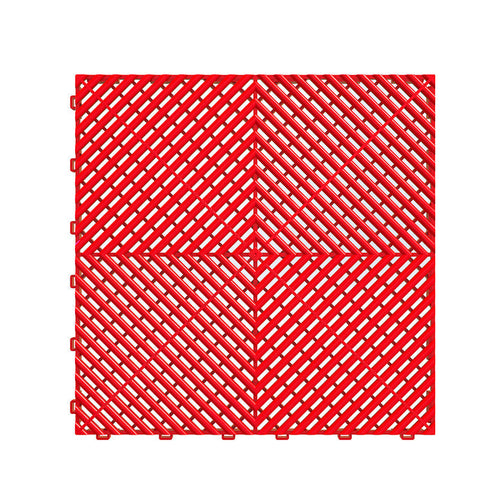 Durchbrochene Garagenplatte Mosaik AERO – rot · belüfteter Garagenboden