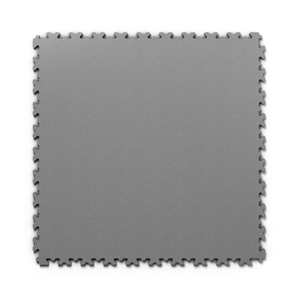 Dalle PVC clipsable Ultima Industry — Lisse Gris Clair · sol de garage et d'atelier