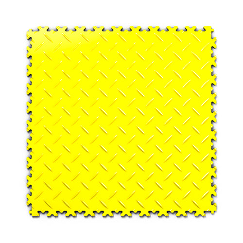 Dalle PVC clipsable Ultima Industry — jaune · sol de garage et d'atelier