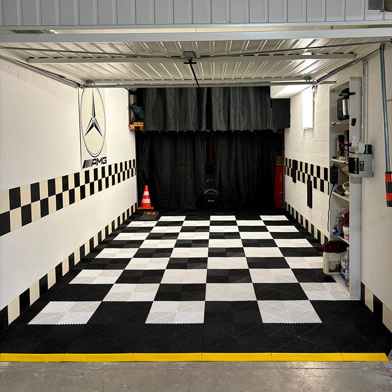 DESTOCKAGE MOSAIK-AERO - Dalles Ajourees Garage BLANC - Aero blanc 01 pour sol industriel et garage.
