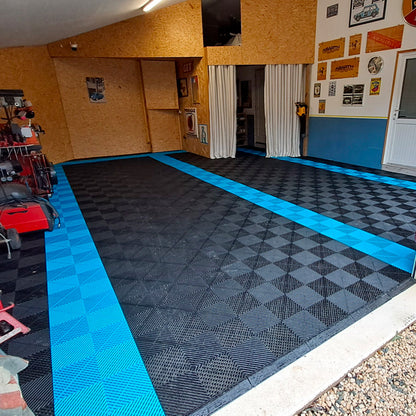 DESTOCKAGE MOSAIK-AERO - Dalles Ajourees Garage BLEU CIEL - Aero bleu Ciel 02 pour sol industriel et garage.