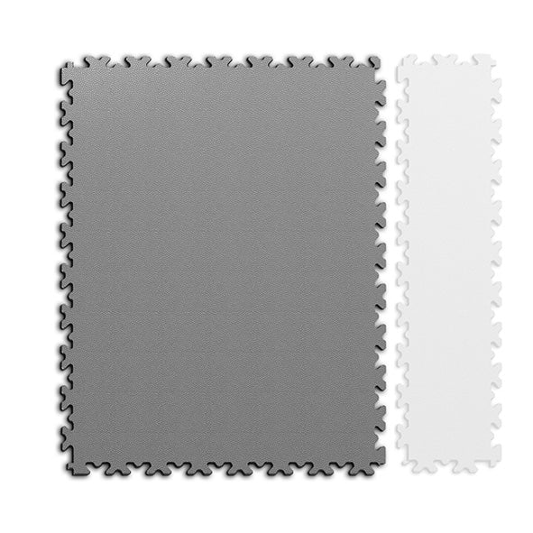 Dalle PVC étroite de zonage Ultima — peau de serpent gris clair · marquage au sol d'atelier