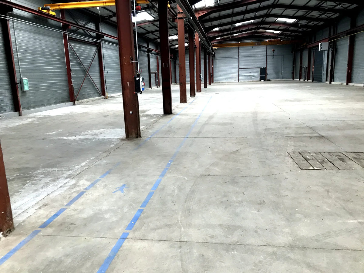 Rosenbauer before construction: old concrete in the workshop