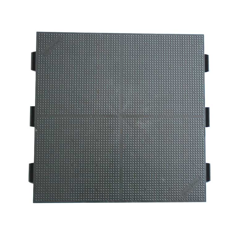 Dalle MOSOLUT EVENT pleine 500 x 500 mm, surface noire à picots