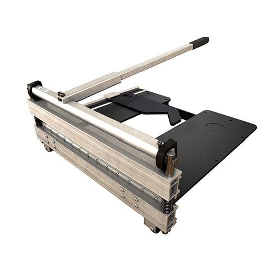 Guillotine de découpe pour dalle PVC · pose de dalles