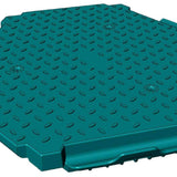 Dalle plombante pvc bleu vert