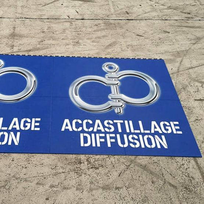 LOGO IMPRIMÉ SUR DALLES PVC